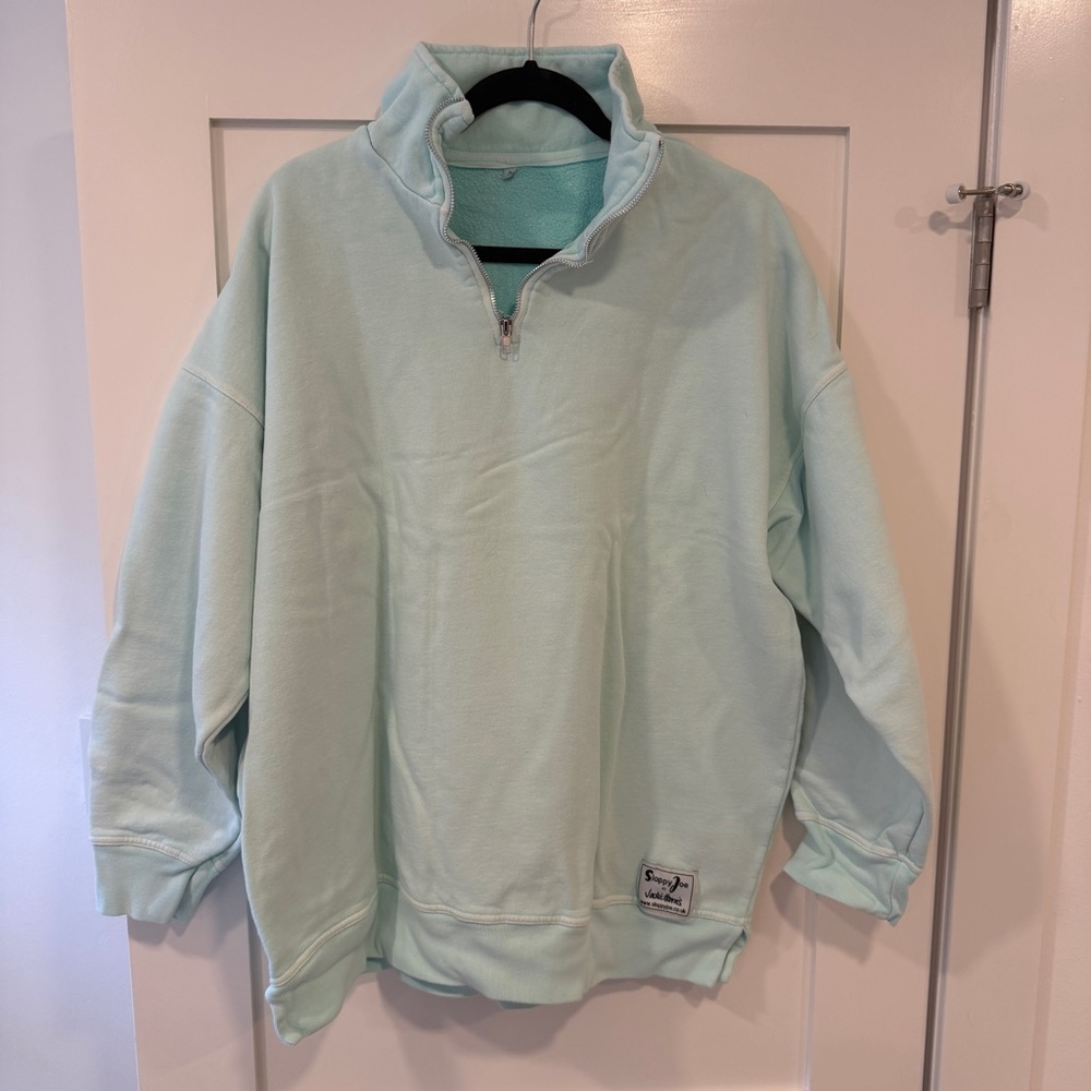 Sloppy Joe Diana Zip Neck in Mint Green